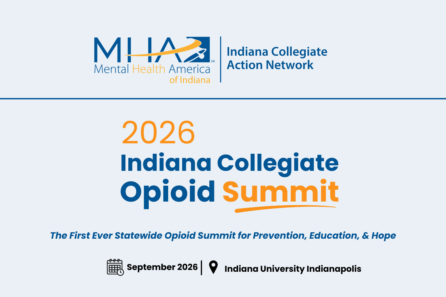 MHAI 2026 Indiana Collegiate Opioid Summit - September 2026