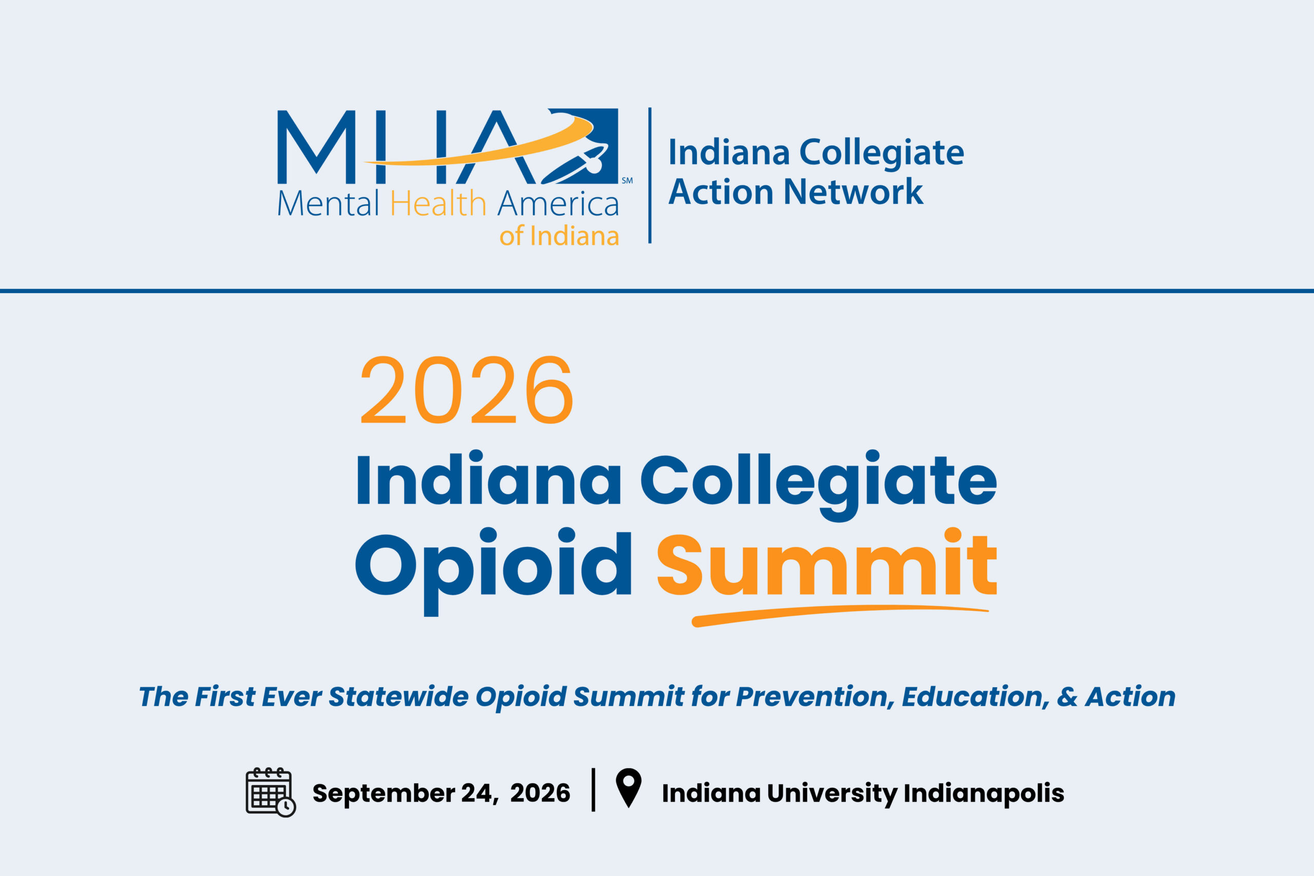MHAI 2026 Indiana Collegiate Opioid Summit - September 24, 2026